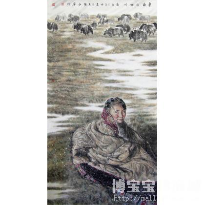 刘少宁 卓玛的世界  再稿 类别: 国画人物作品