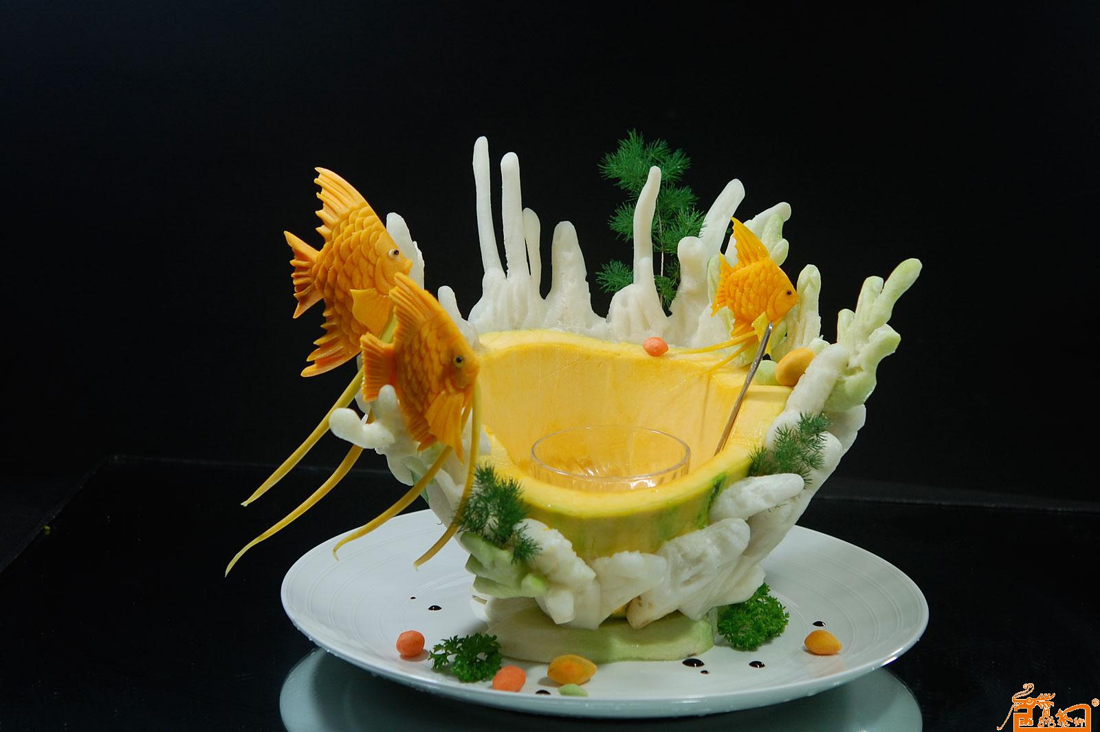 食品雕刻器皿作品- 珊瑚情